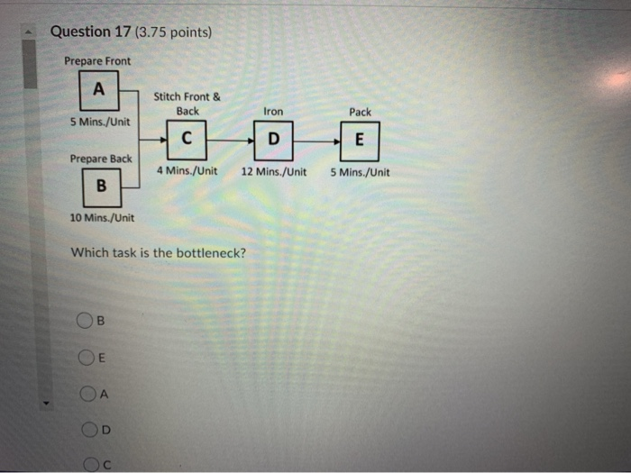question 17 Question 17 (3.75 points) Prepare
