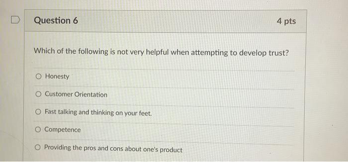 Question 5 4 pts The Involvement Probe