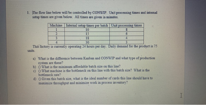 1. The flow line below will be controlled by