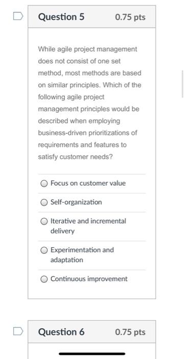 please solve all problems 4-6 Question 4 0.75 pts