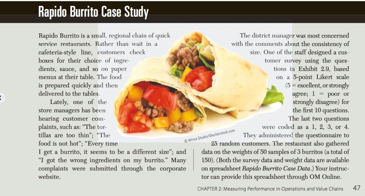 Rapido Burrito Case Study Rapido Burrito is a