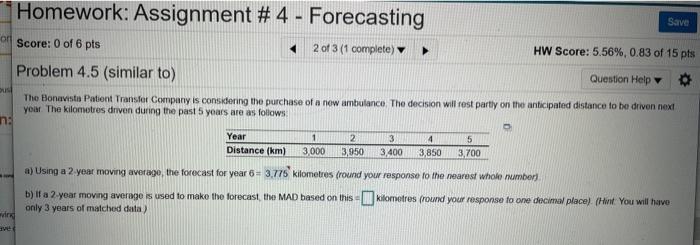 Save Homework: Assignment # 4 - Forecasting on