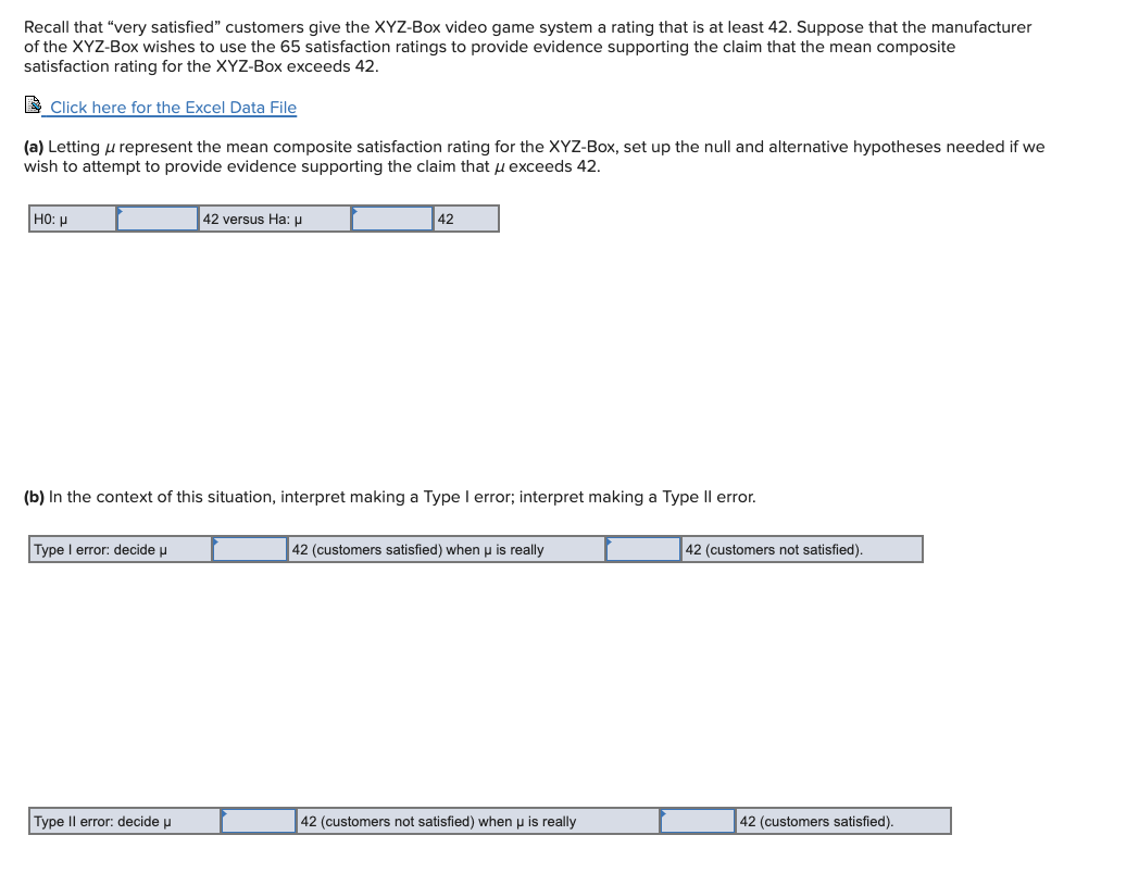 Recall that "very satisfied" customers give the
