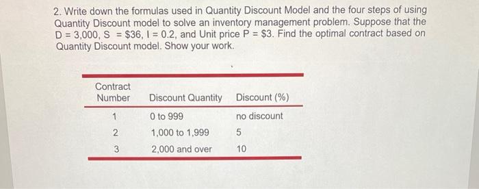 i need help 2. Write down the formulas used in