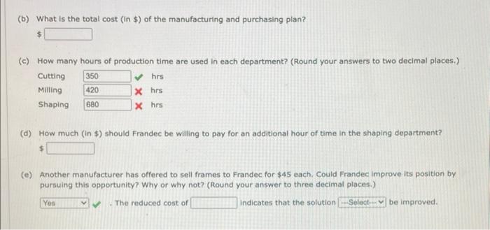 please show work using solver A linear