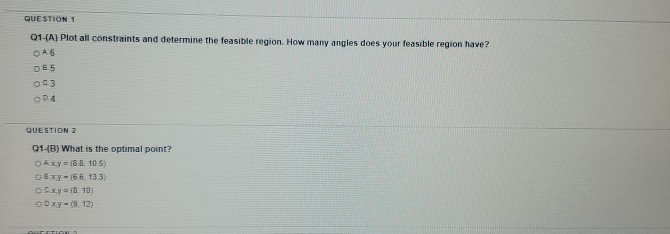 Q1. Graphical Solution Consider the following