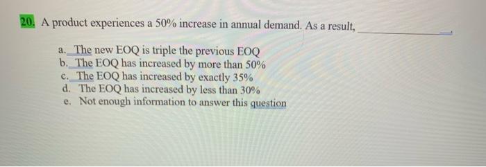 pls answer all 22. A company making shirts is