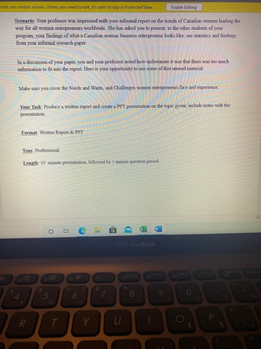 Individual Assignment & Presentation 25% This