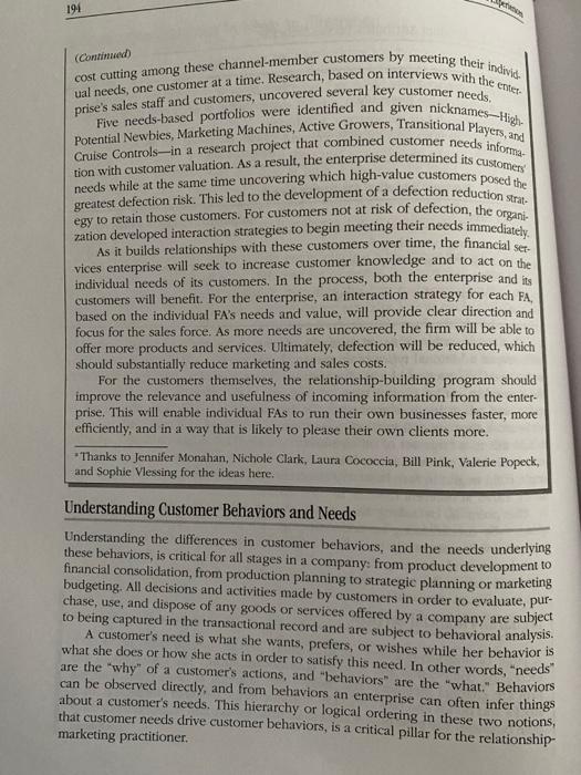 Define "customers." Why is this a difficult task