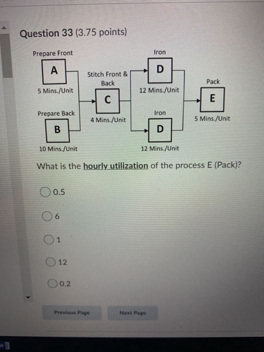 question 33 Question 33 (3.75 points) Prepare