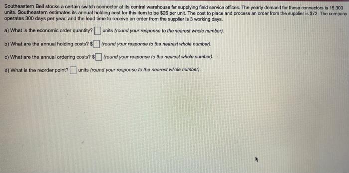 Southeastern Bell stocks a certain switch