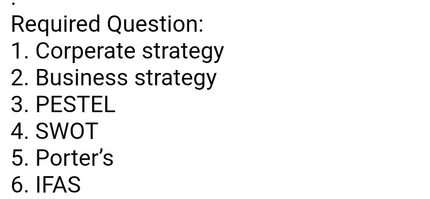 Note: write on the above point regarding to the