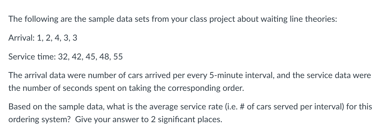 The following are the sample data sets from your