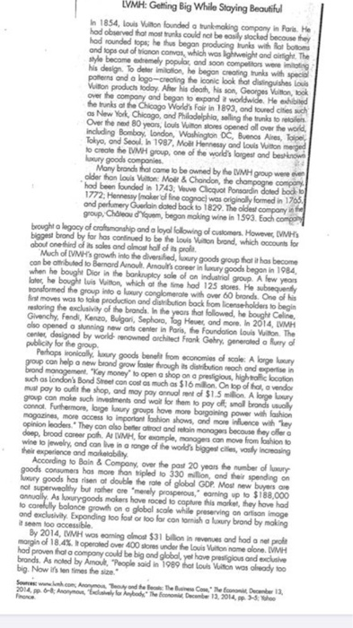 what do you think was the reasons why LVMH