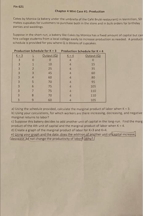 Excel spreadsheet Fin 621 Chapter 4 Mini Case t1: