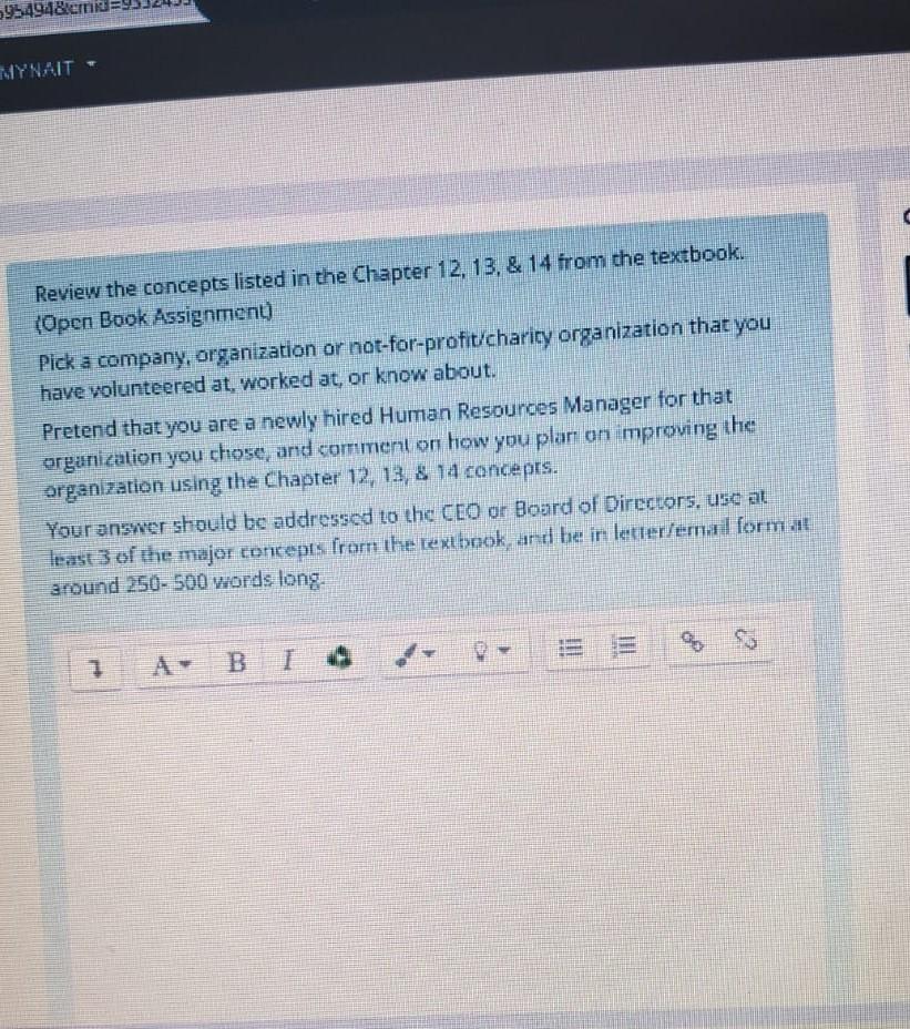 595494 MYNAIT Review the concepts listed in the