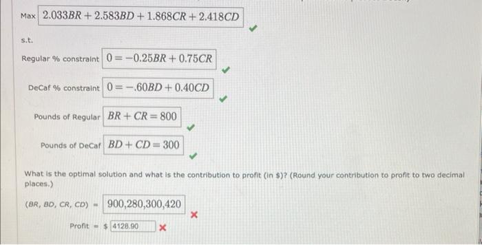 please show work using solver A linear