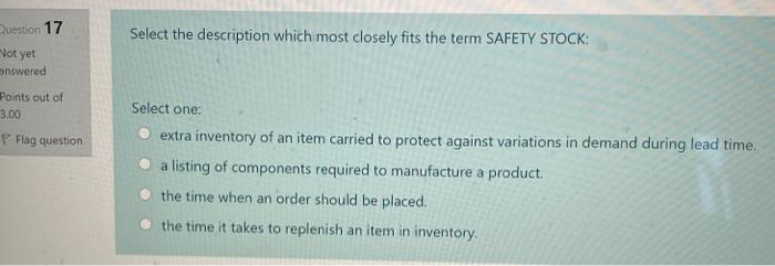 Question 16 Not yet If the average demand for the