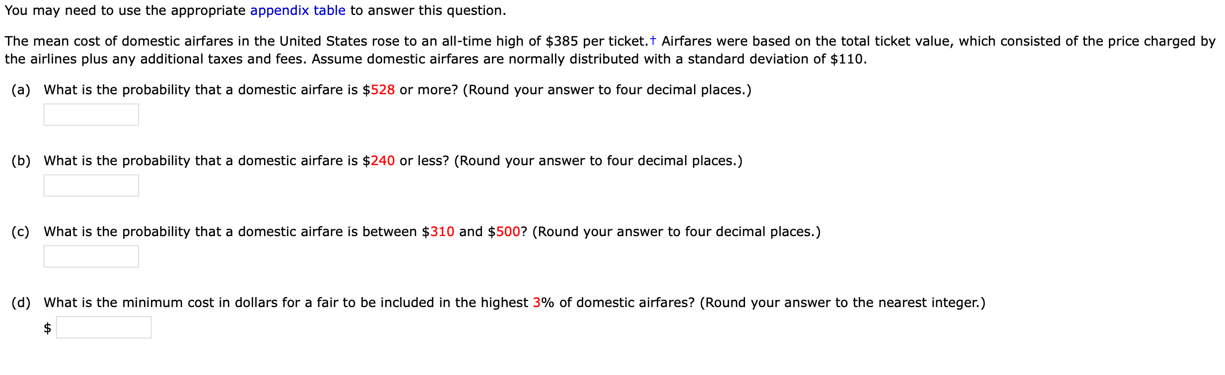 You may need to use the appropriate appendix