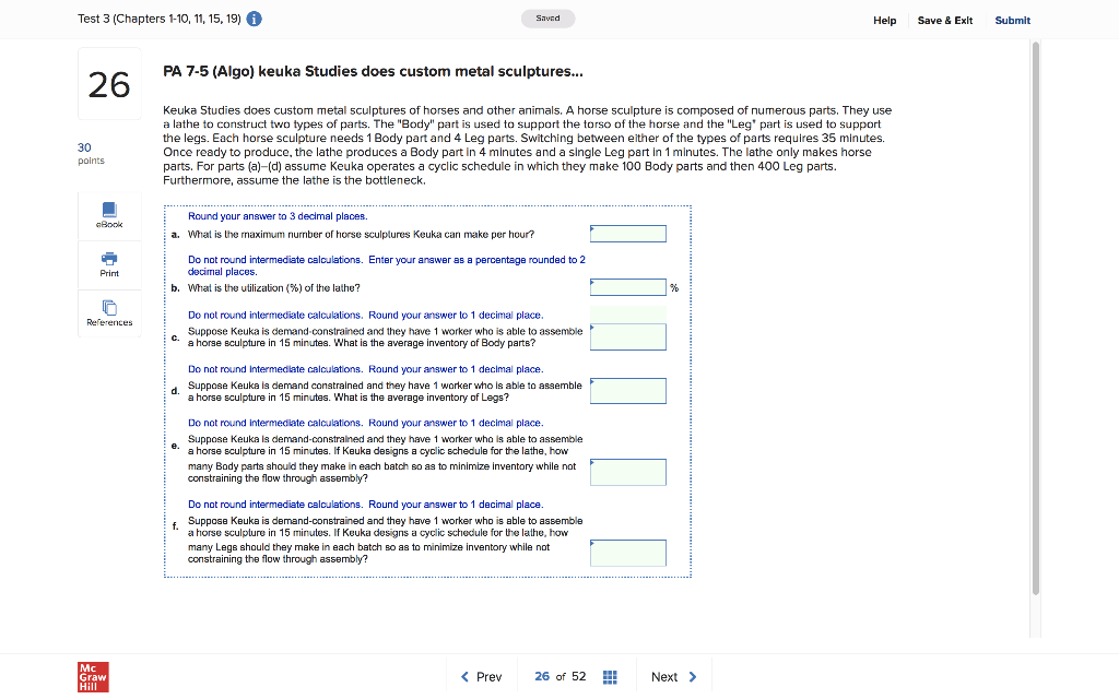 Test 3 (Chapters 1-10, 11, 15, 19) Saved Help