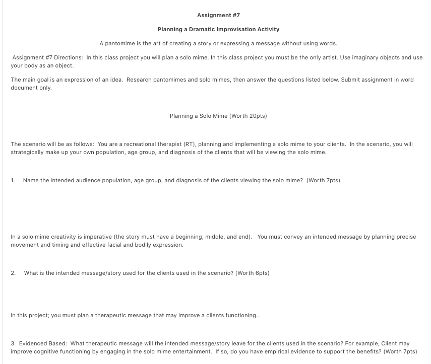 PLEASE HELP! dwbi Assignment #7 Planning a