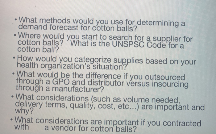 . What methods would you use for determining a