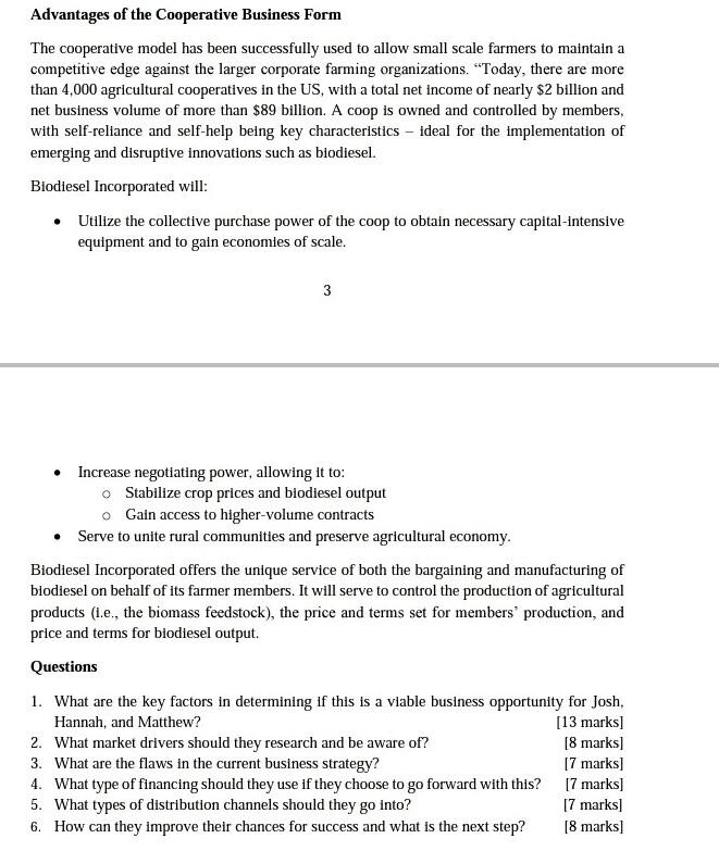 1 2 3 4 Case Study - Biodiesel Incorporated