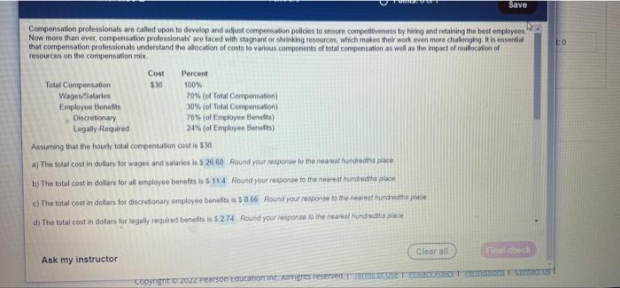 Save ED Compensation professionals are called