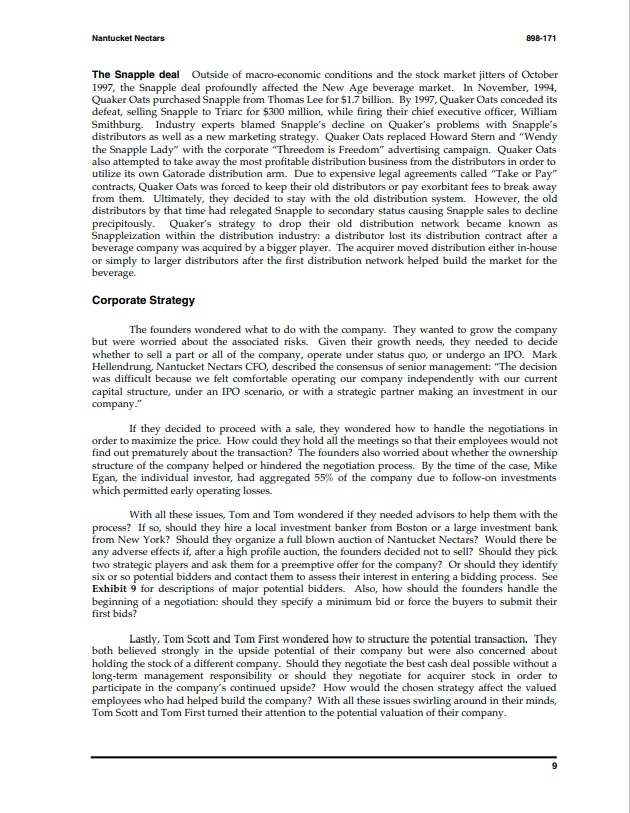 What will be the exit strategy for Nantucket