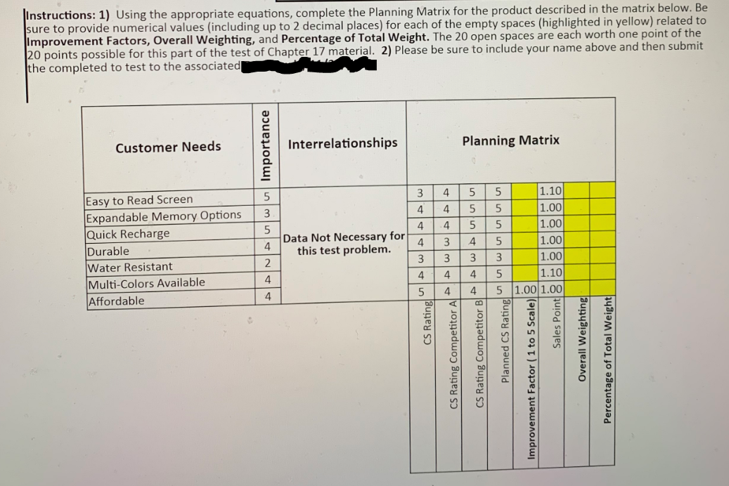 Instructions: 1) Using the appropriate equations,