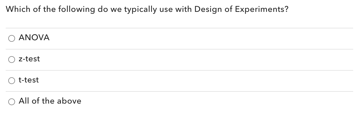 Lean Six Sigma Black Belt Which of the following