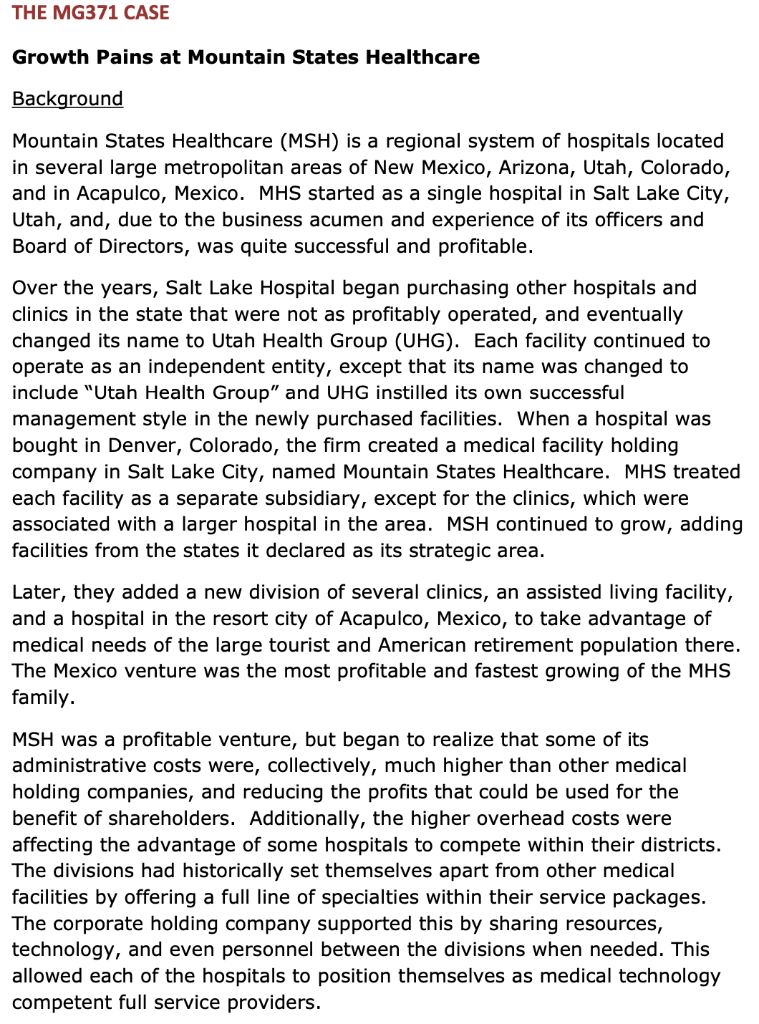 PART 1 Definition of the situation: minimum of