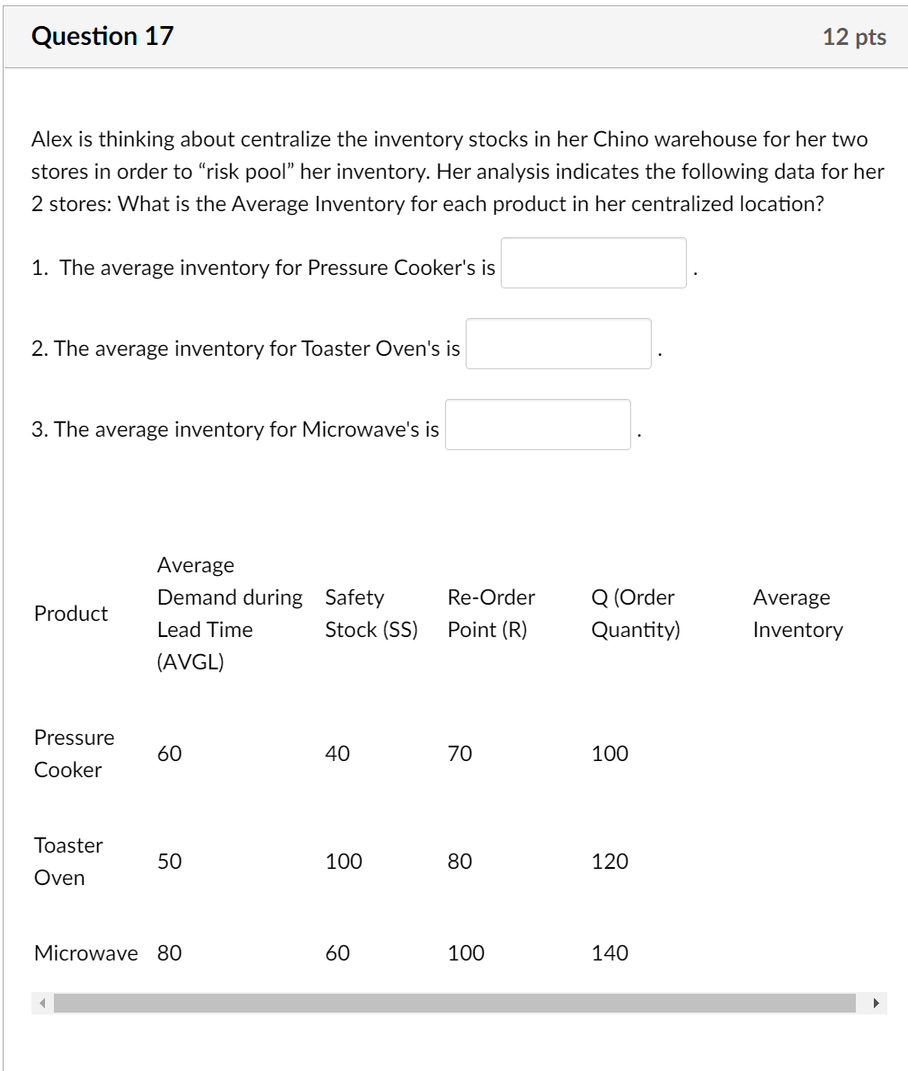 Question 17 12 pts Alex is thinking about