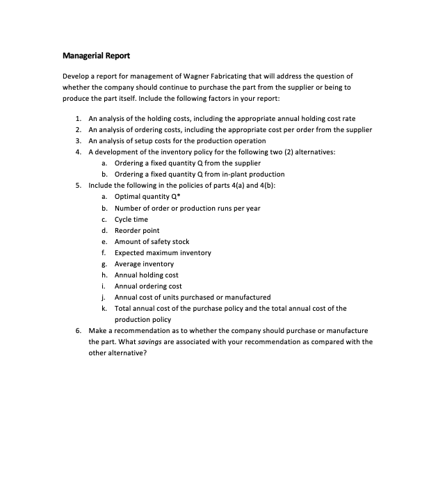 Case Study #3 - Inventory Management - Wagner