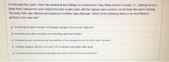 For the past five years, Peter has worked at the