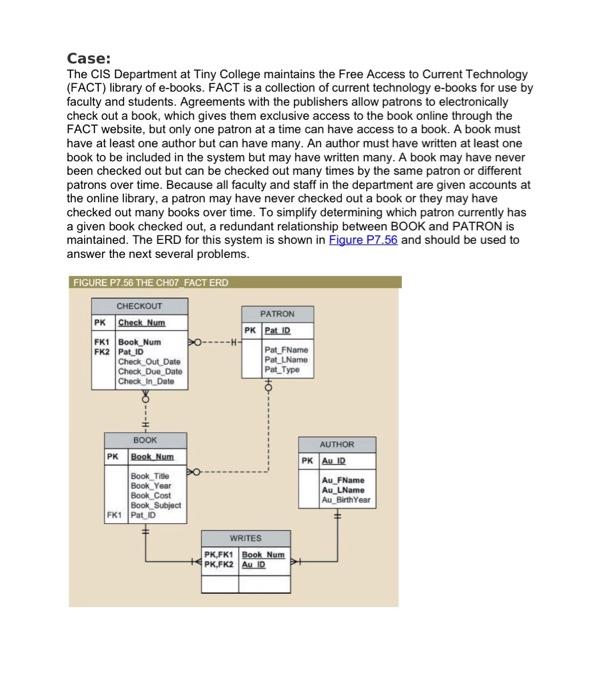 please help asap Case: The CIS Department at Tiny