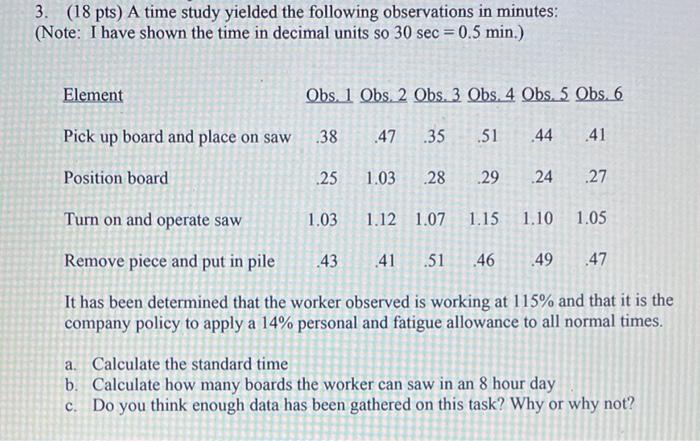 Please answer all parts!! 3. (18 pts) A time