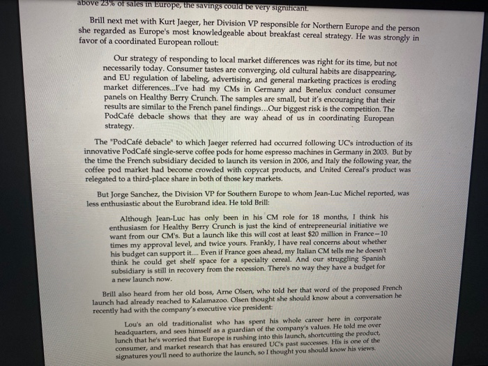 Should Lora Brill authorize the launch of Healthy