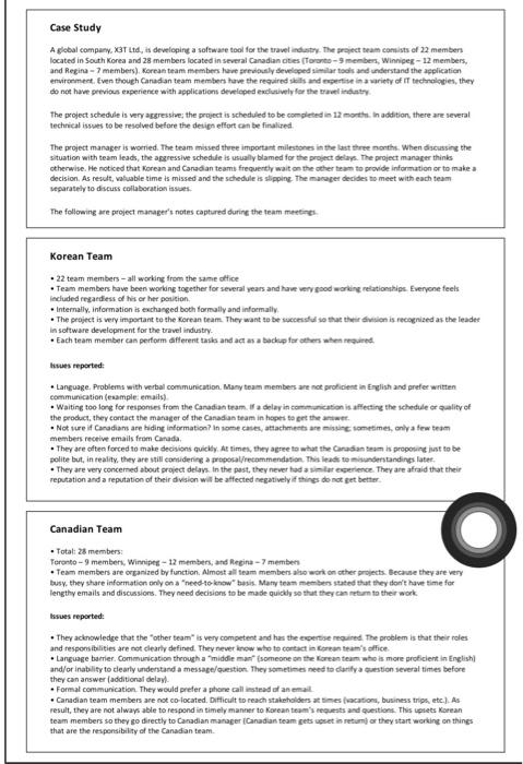 Case Study A global company, X3T Ltd, is