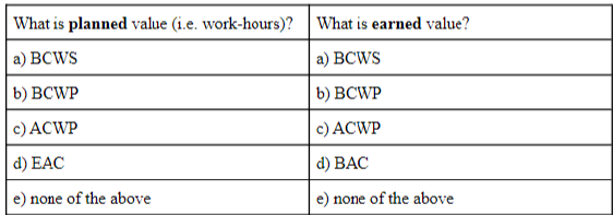 What is planned value (i.e. work-hours)? What is