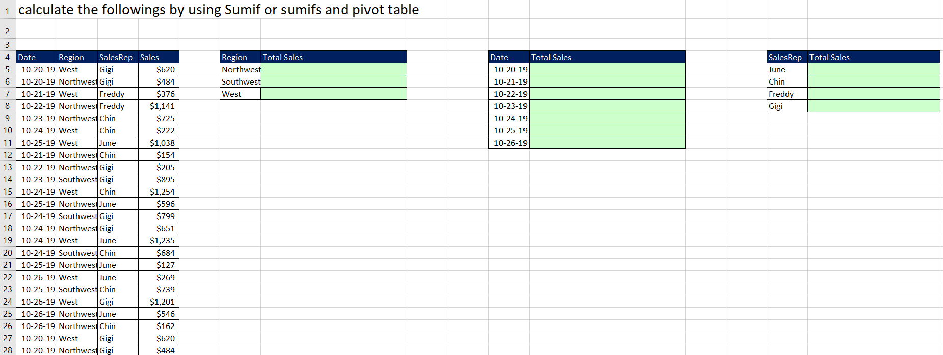 please solve this question in xlsx file quickly