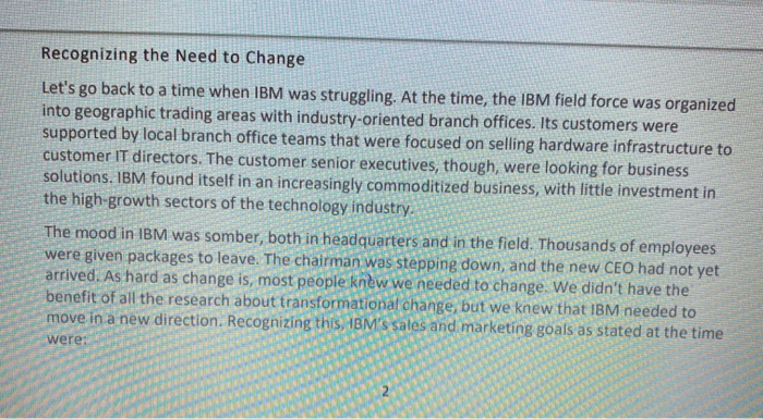 Analyzing the case study focusing on how the