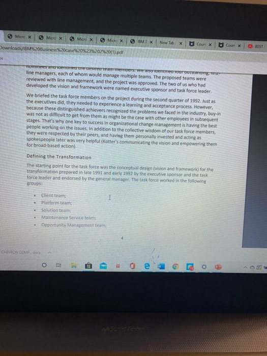 Analyzing the case study focusing on how the