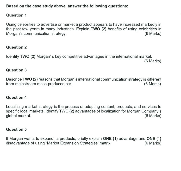 Based on the case study above, answer the