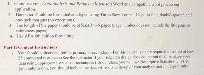 1. Compose your Data Analysis and Results in