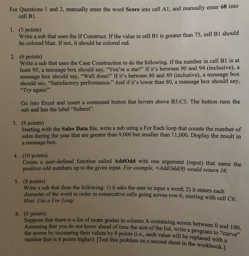 Do question 3 in excel please. below is the sheet