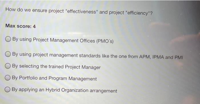 How do we ensure project "effectiveness" and