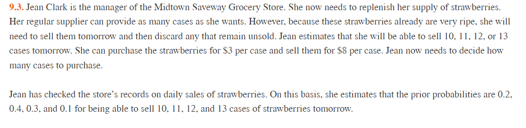 A) How many cases should be purchased using the