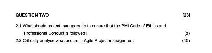 Hi. Please help with question 2.2 QUESTION TWO