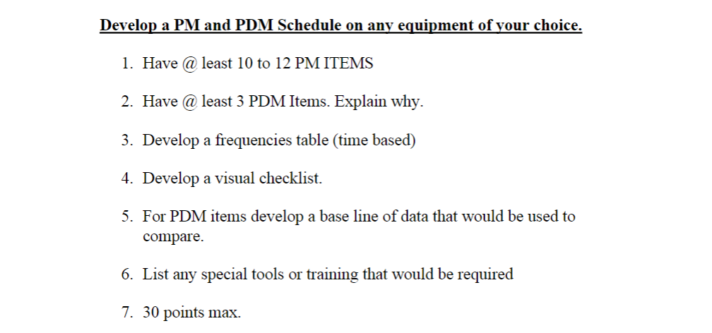 PREVENTIVE MAINTENANCE (PM) AND PREDICTIVE